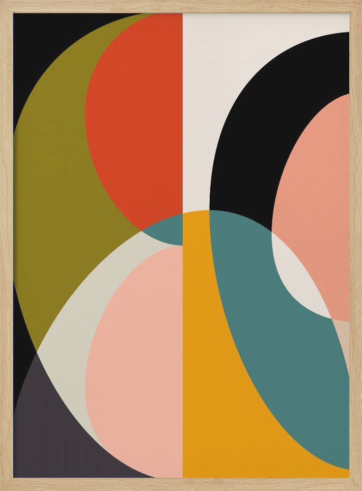 Mid Century Pastel 11 - Stretched Canvas, Poster or Fine Art Print I Heart Wall Art