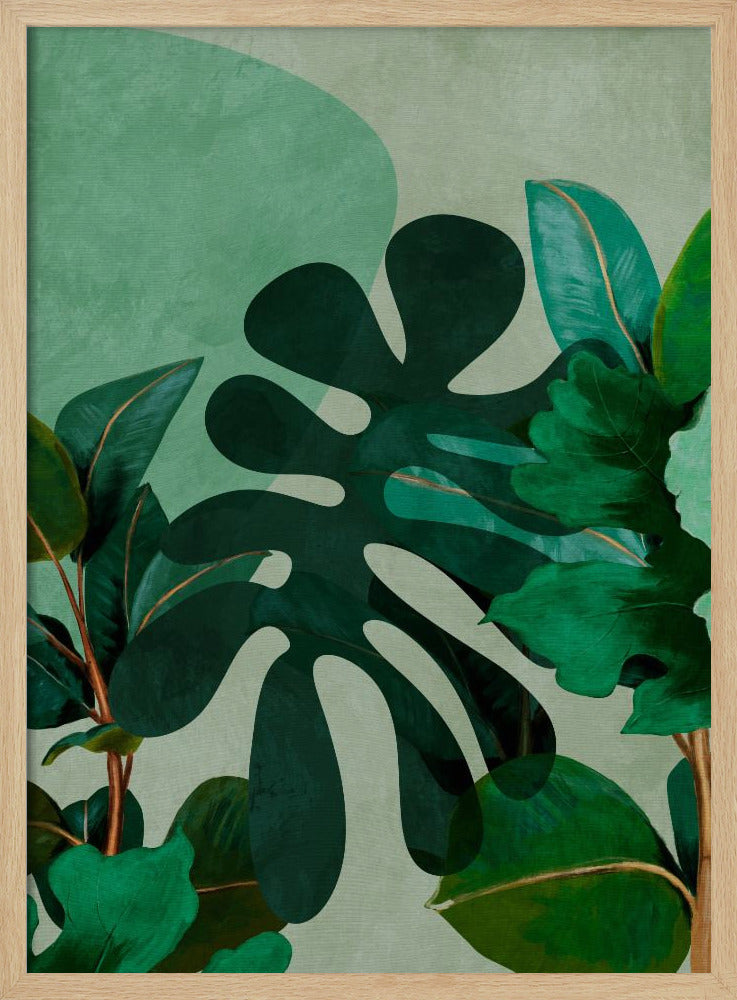 Leaves More 8 Kopie - Stretched Canvas, Poster or Fine Art Print I Heart Wall Art