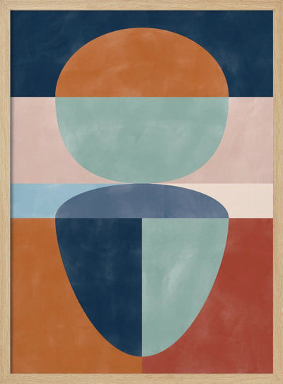 Geometric Shapes In Muted earth tones - Stretched Canvas, Poster or Fine Art Print I Heart Wall Art