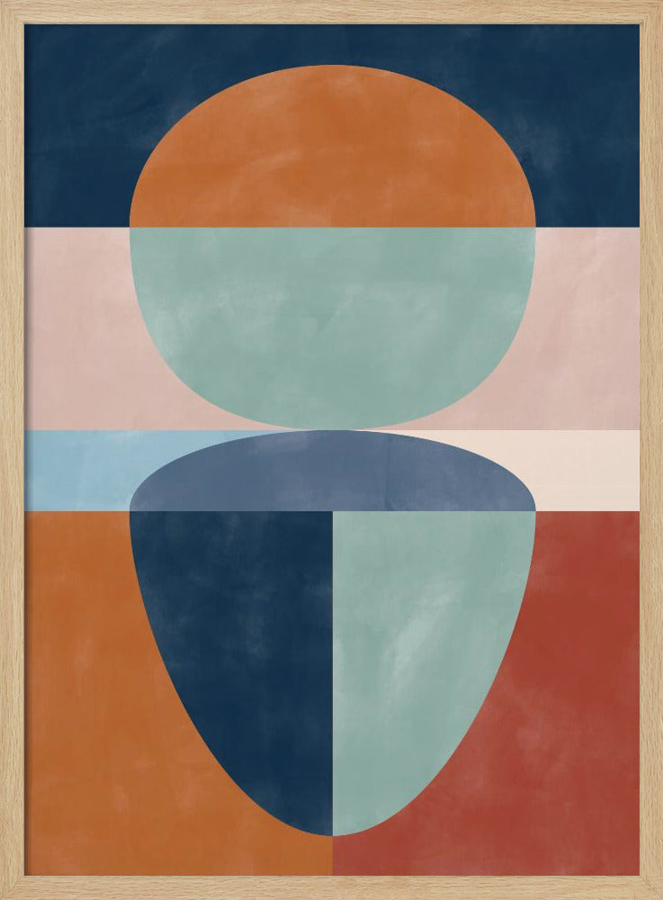 Geometric Shapes In Muted earth tones - Stretched Canvas, Poster or Fine Art Print I Heart Wall Art