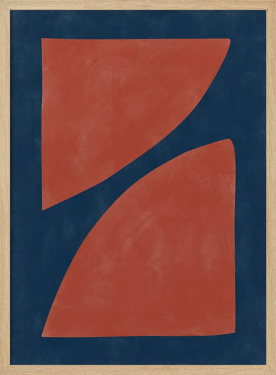 Crimson Curve Dance - Stretched Canvas, Poster or Fine Art Print I Heart Wall Art