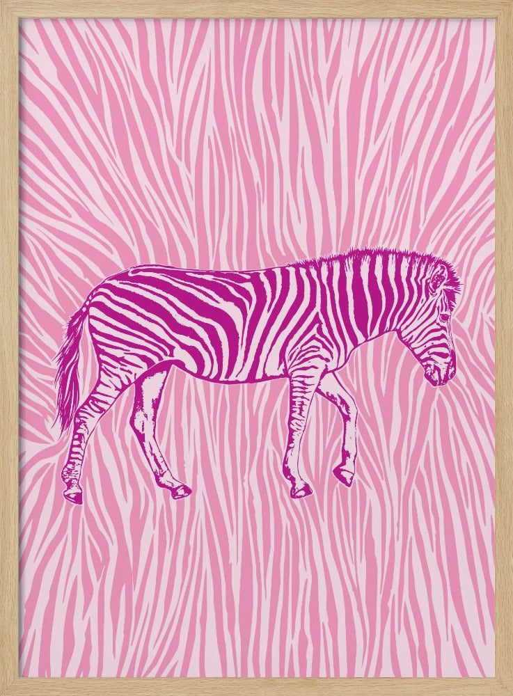 African Zebra striking camouflage - Stretched Canvas, Poster or Fine Art Print I Heart Wall Art