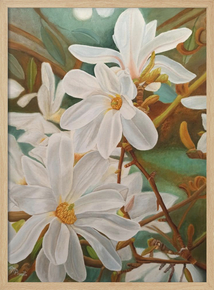 Magnolias - Stretched Canvas, Poster or Fine Art Print I Heart Wall Art