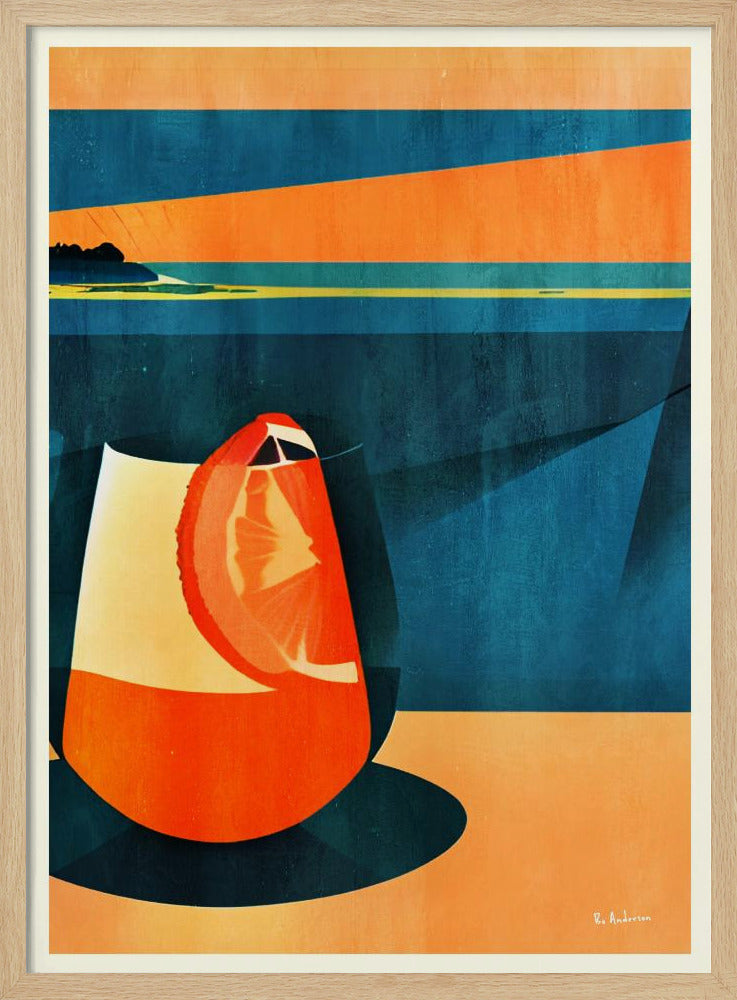 Negroni At Sunset - Stretched Canvas, Poster or Fine Art Print I Heart Wall Art