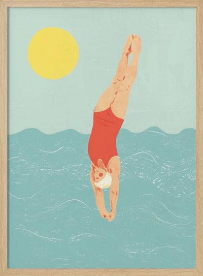 Swimmer - Stretched Canvas, Poster or Fine Art Print I Heart Wall Art