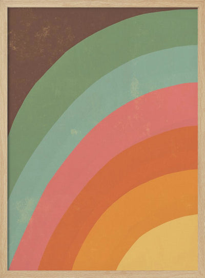 Mid century rainbow - Stretched Canvas, Poster or Fine Art Print I Heart Wall Art