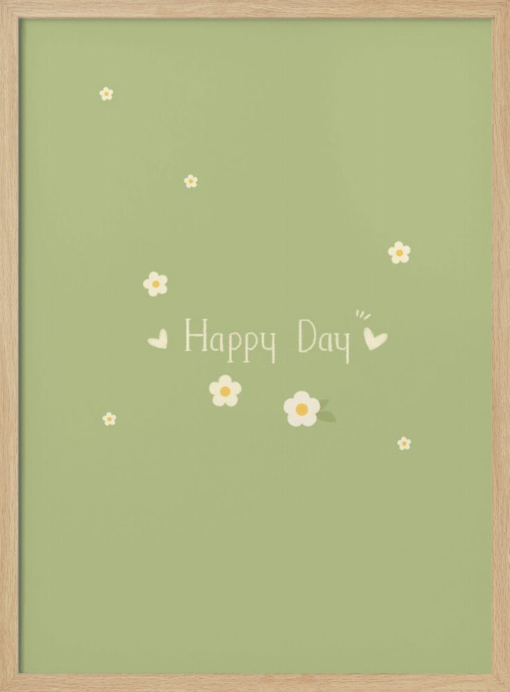 Happy Day - Stretched Canvas, Poster or Fine Art Print I Heart Wall Art