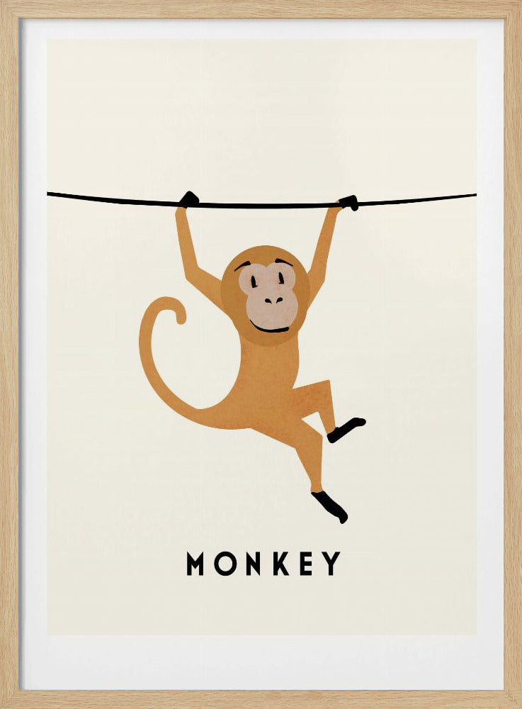 Monkey - Stretched Canvas, Poster or Fine Art Print I Heart Wall Art