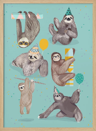 Sloth - Stretched Canvas, Poster or Fine Art Print I Heart Wall Art