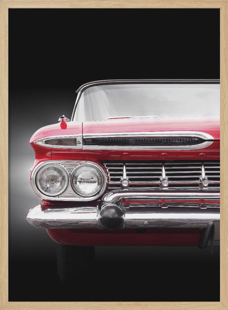 American classic car Impala 1959 Convertible - Stretched Canvas, Poster or Fine Art Print I Heart Wall Art