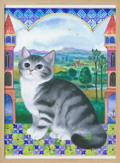 Medieval Kitten - Stretched Canvas, Poster or Fine Art Print I Heart Wall Art