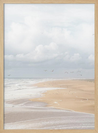 Nazaré Beach - Stretched Canvas, Poster or Fine Art Print I Heart Wall Art