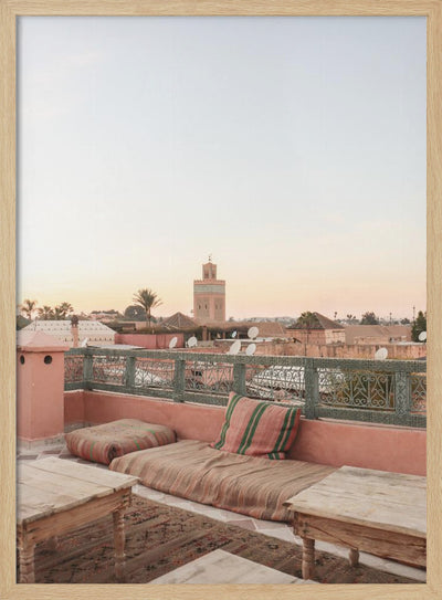 Sunset in Marrakech - Stretched Canvas, Poster or Fine Art Print I Heart Wall Art