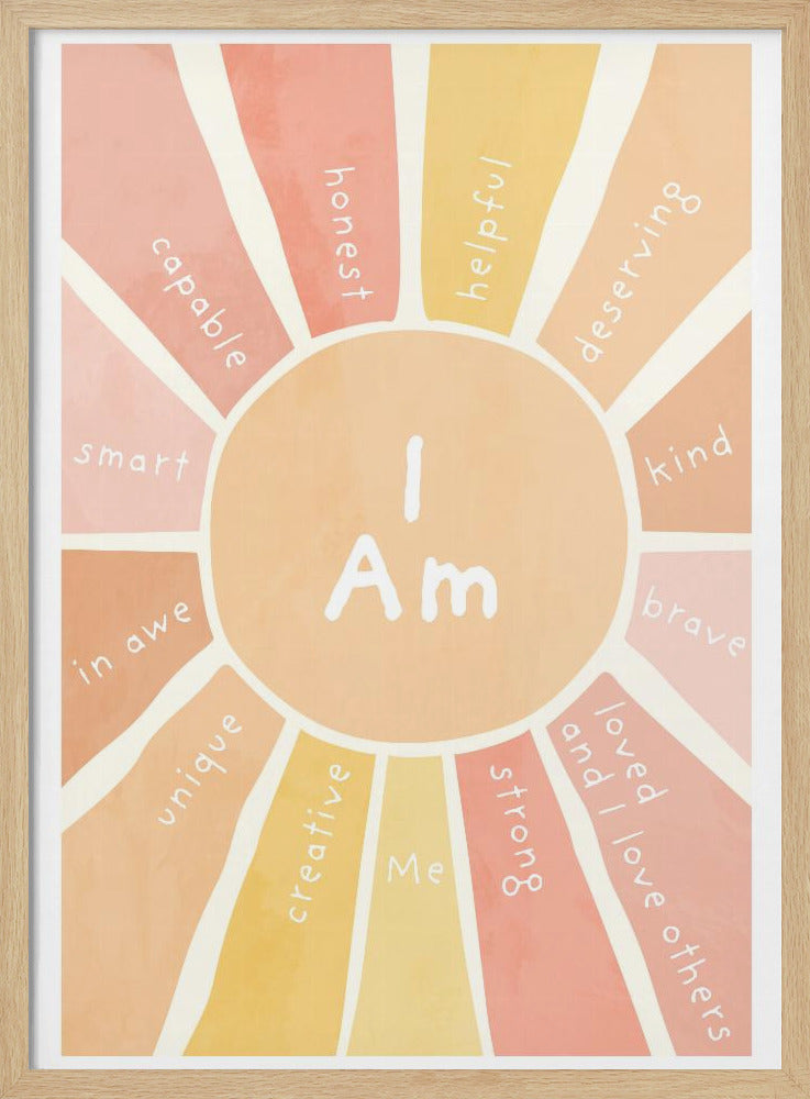 Sun Affirmations - Stretched Canvas, Poster or Fine Art Print I Heart Wall Art