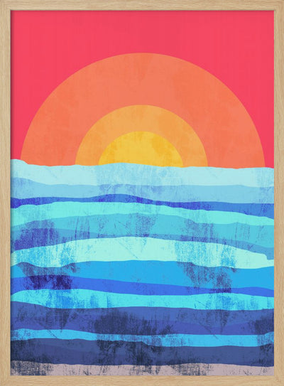 The Seas Sun - Stretched Canvas, Poster or Fine Art Print I Heart Wall Art