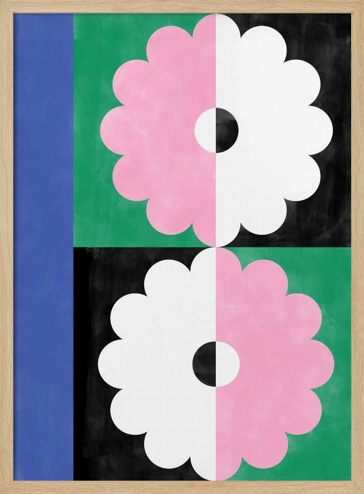 Symmetry Blossoms - Stretched Canvas, Poster or Fine Art Print I Heart Wall Art