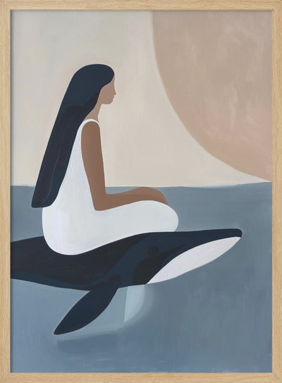 Whale Rider - Stretched Canvas, Poster or Fine Art Print I Heart Wall Art