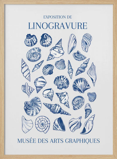 Lino Seashell Art Market - Stretched Canvas, Poster or Fine Art Print I Heart Wall Art