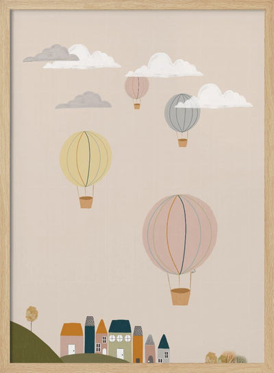 Hot Air Balloons - Stretched Canvas, Poster or Fine Art Print I Heart Wall Art