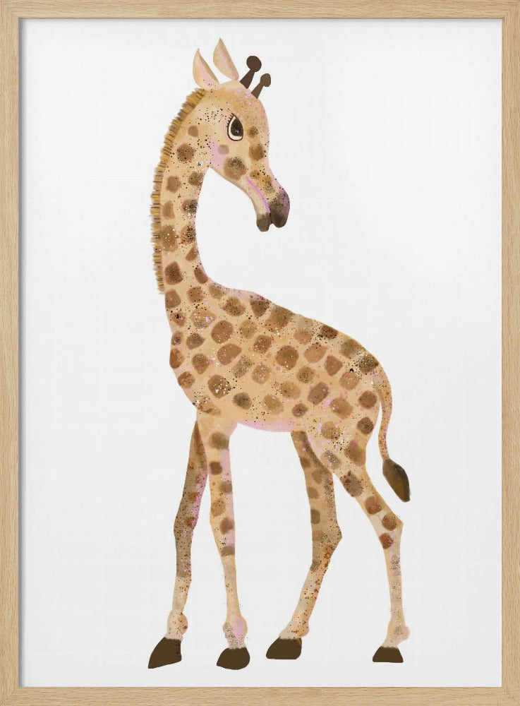 Giraffe - Stretched Canvas, Poster or Fine Art Print I Heart Wall Art