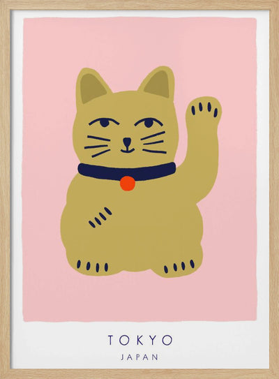 Maneki Neko – Lucky Cat - Stretched Canvas, Poster or Fine Art Print I Heart Wall Art