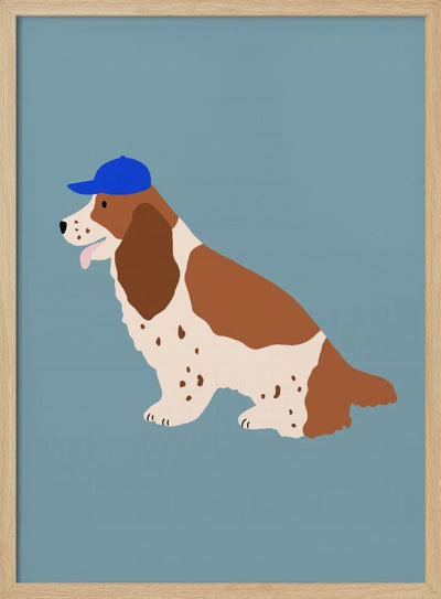 Cocker Spaniel with Cap - Stretched Canvas, Poster or Fine Art Print I Heart Wall Art