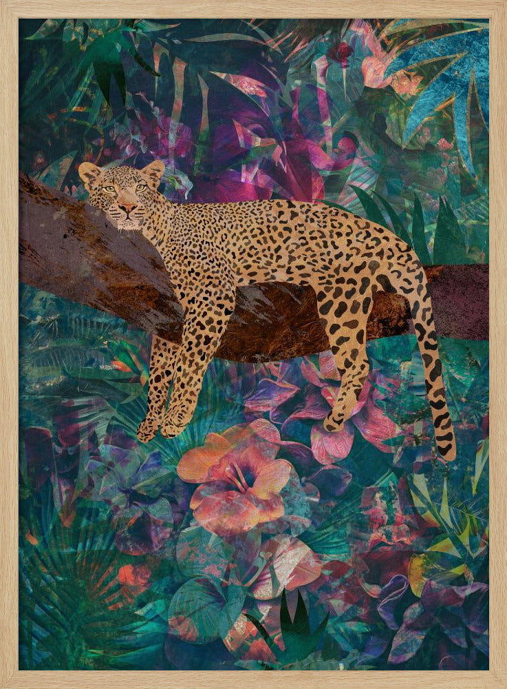 Leopard Jungle2 01 - Stretched Canvas, Poster or Fine Art Print I Heart Wall Art