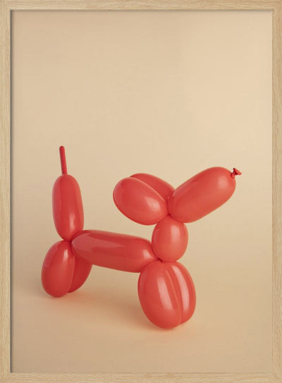 Red Balloon Dog - Stretched Canvas, Poster or Fine Art Print I Heart Wall Art