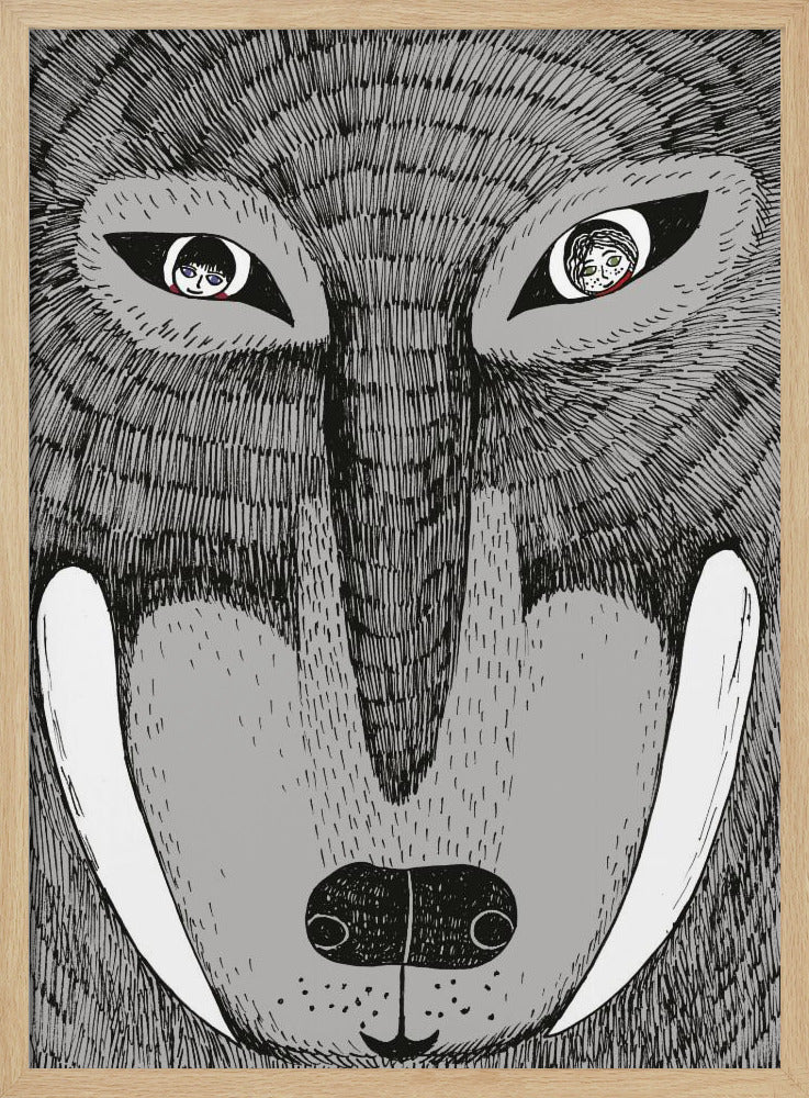 Wolf - Stretched Canvas, Poster or Fine Art Print I Heart Wall Art