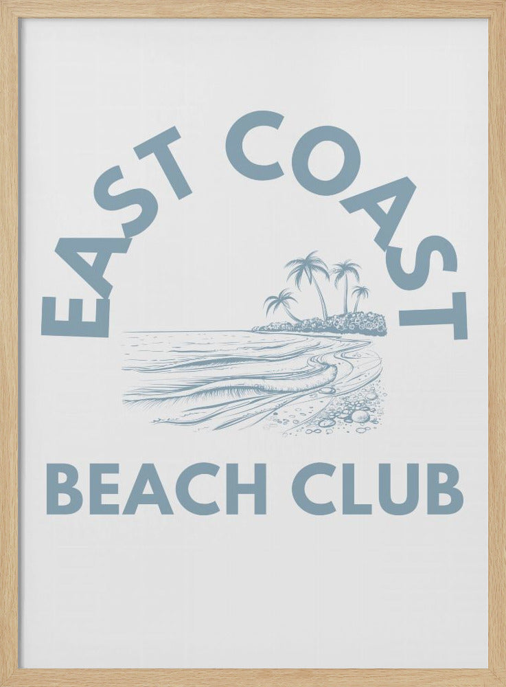 East Coast Beach Club - Stretched Canvas, Poster or Fine Art Print I Heart Wall Art