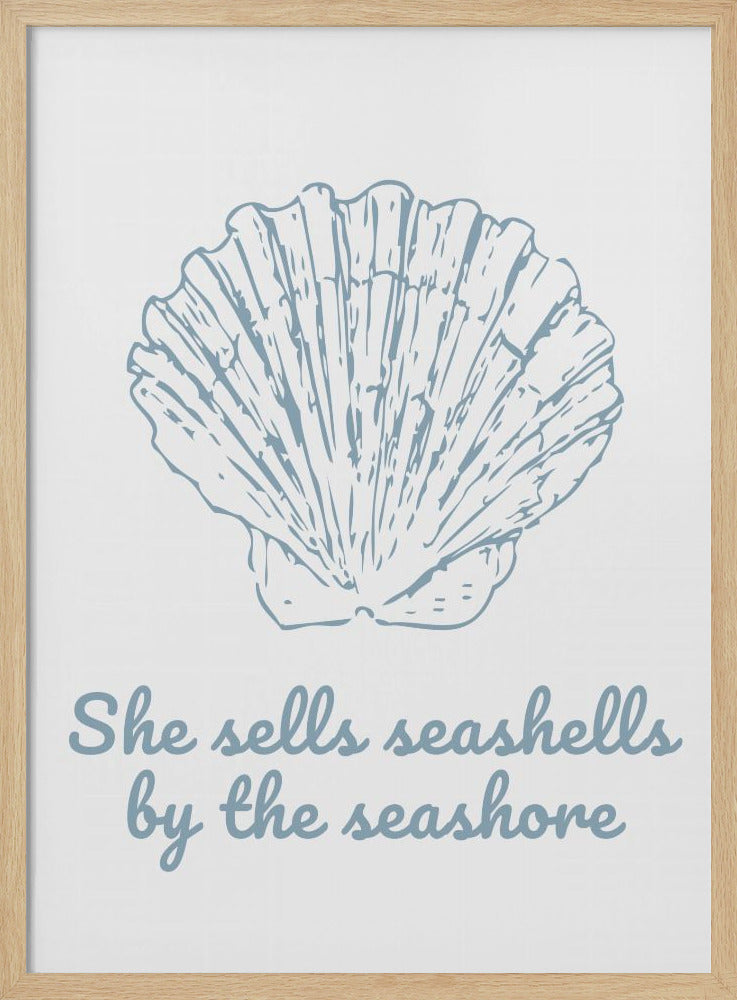 She Sells Seashells - Stretched Canvas, Poster or Fine Art Print I Heart Wall Art