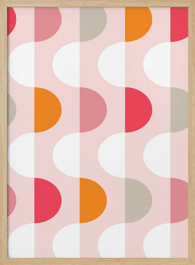 City life facade 2 pearl pink pattern - Stretched Canvas, Poster or Fine Art Print I Heart Wall Art