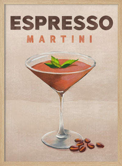 Espresso Martini Cocktail Bar Decor - Stretched Canvas, Poster or Fine Art Print I Heart Wall Art