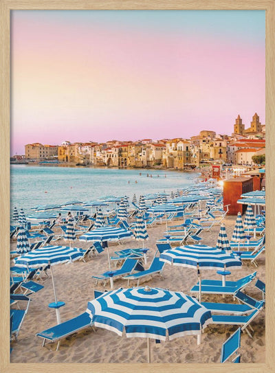 Cefalu Beach - Stretched Canvas, Poster or Fine Art Print I Heart Wall Art