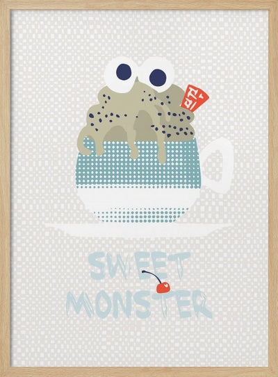 Sweet monster cupcake mint - Stretched Canvas, Poster or Fine Art Print I Heart Wall Art