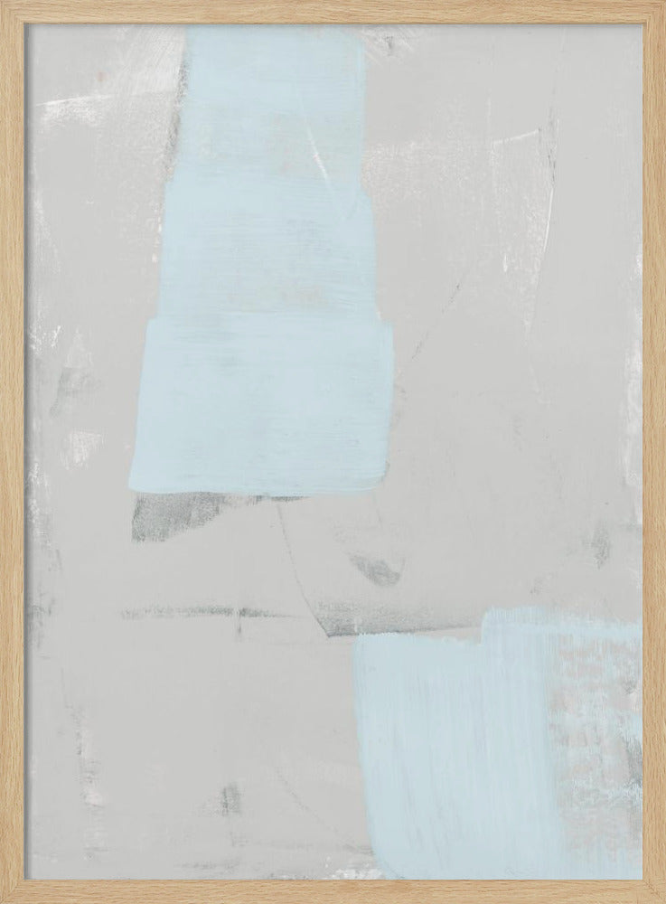 Pale Blue Grey Texture - Stretched Canvas, Poster or Fine Art Print I Heart Wall Art