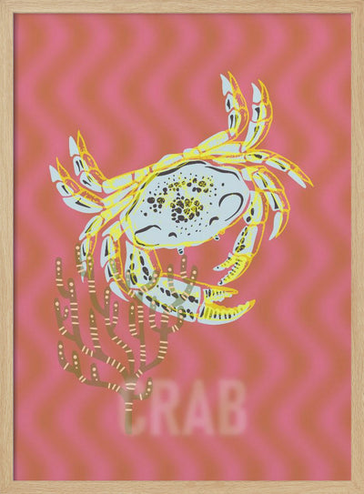 Sea life crab Neptune&#039;s joy - Stretched Canvas, Poster or Fine Art Print I Heart Wall Art