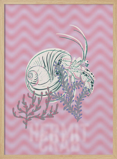 Sea life hermit crab Neptune&#039;s joy - Stretched Canvas, Poster or Fine Art Print I Heart Wall Art