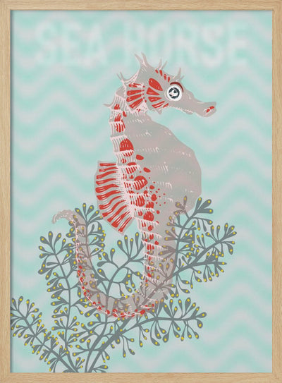 Sea life sea horse Neptune&#039;s joy - Stretched Canvas, Poster or Fine Art Print I Heart Wall Art