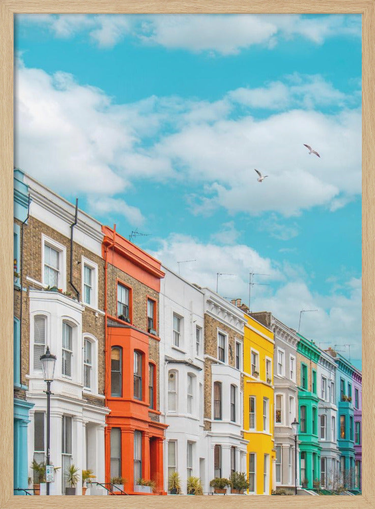 Rainbow Row - Stretched Canvas, Poster or Fine Art Print I Heart Wall Art