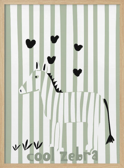 Cool zebra - Stretched Canvas, Poster or Fine Art Print I Heart Wall Art