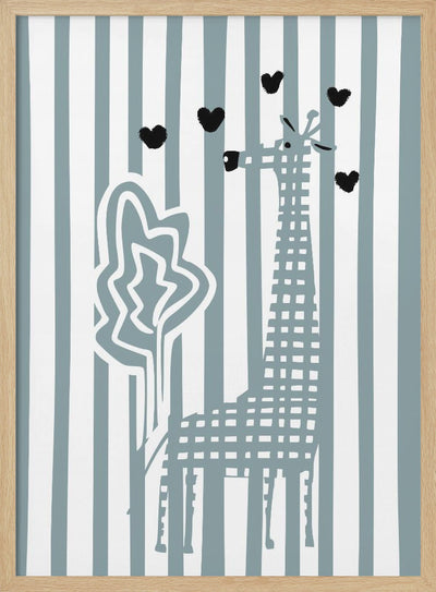 Cool giraffe - Stretched Canvas, Poster or Fine Art Print I Heart Wall Art