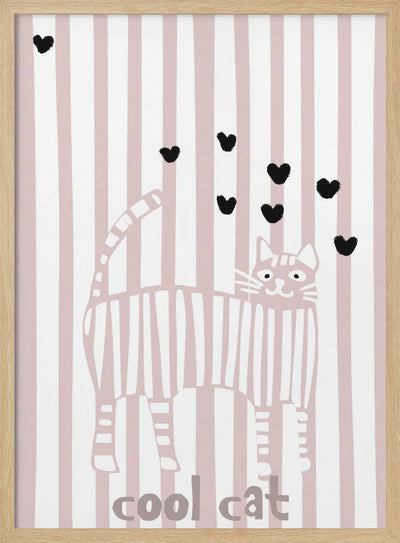 Cool cat - Stretched Canvas, Poster or Fine Art Print I Heart Wall Art