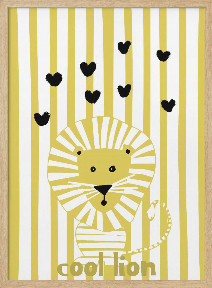 Cool lion - Stretched Canvas, Poster or Fine Art Print I Heart Wall Art