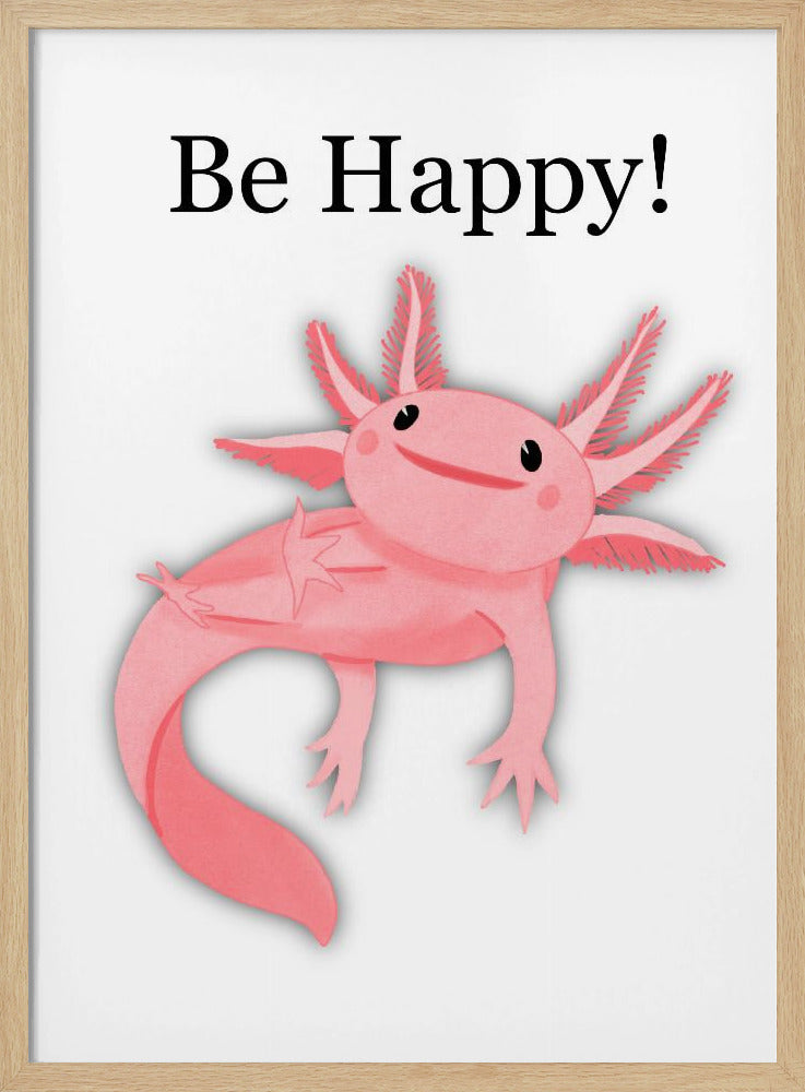 Be Happy! - Stretched Canvas, Poster or Fine Art Print I Heart Wall Art