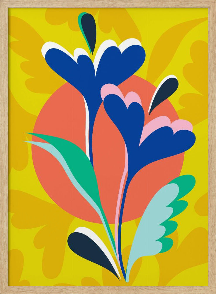 Floral Harmony - Stretched Canvas, Poster or Fine Art Print I Heart Wall Art