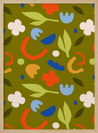 Olive Meadow - Stretched Canvas, Poster or Fine Art Print I Heart Wall Art