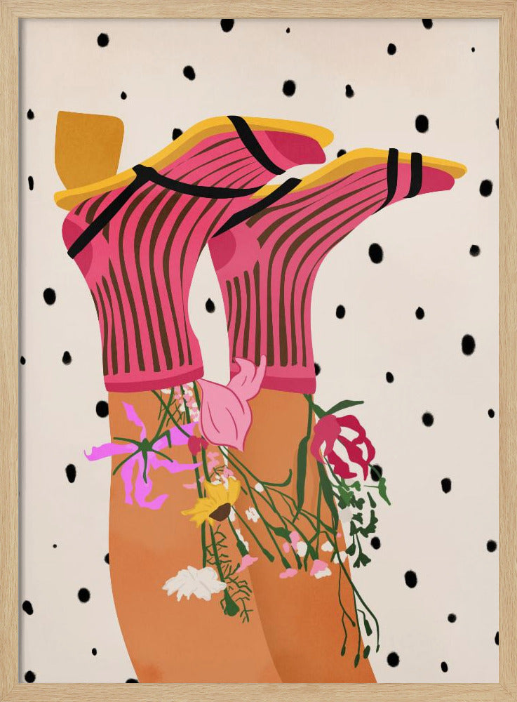 Floral Step Delight - Stretched Canvas, Poster or Fine Art Print I Heart Wall Art