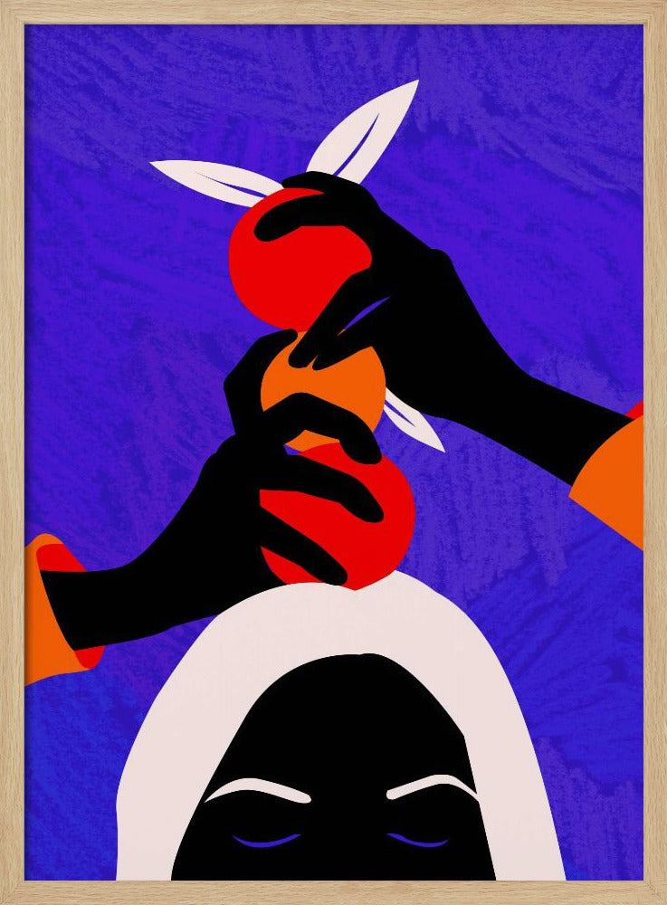 Hands On Orange - Stretched Canvas, Poster or Fine Art Print I Heart Wall Art