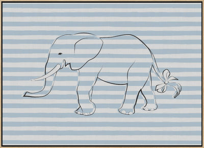 Stripe Elephant - Stretched Canvas, Poster or Fine Art Print I Heart Wall Art